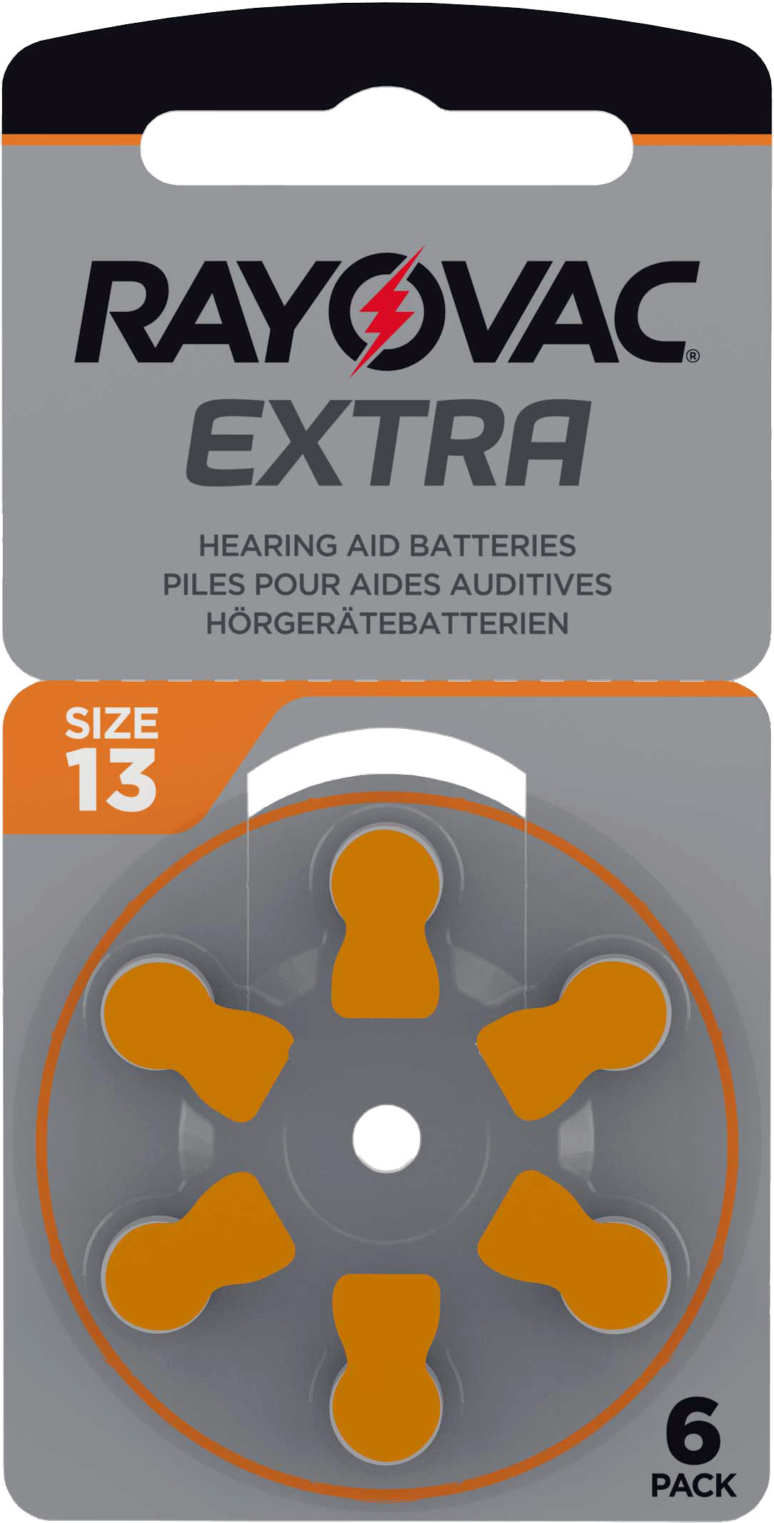 Rayovac Hörgerätebatterie Typ 13 PR48 Orange A13